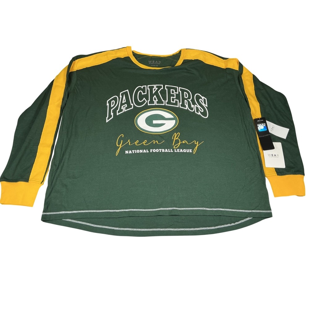 Green Bay Packers Shirt Womens 1X Wear Erin‎ Andrews NFL NWT